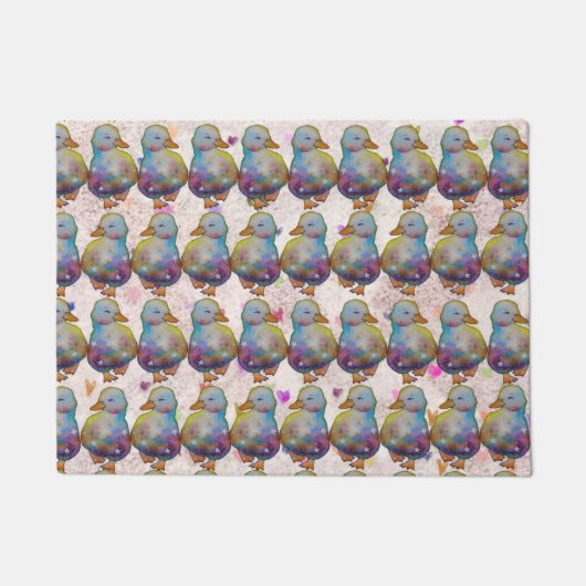 Duck named Rainbow ドアマット (正面)