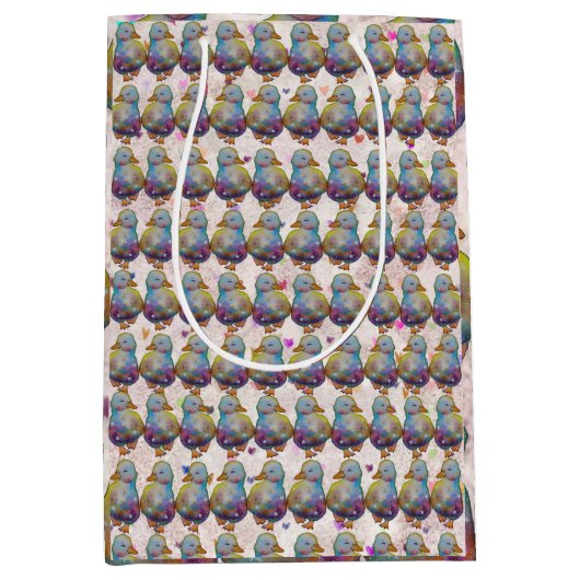 Duck named Rainbow ミディアムペーパーバッグ (正面)