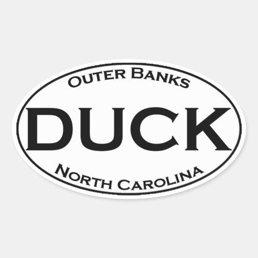 Duck North Carolina楕円ロゴ 楕円形シール (正面)