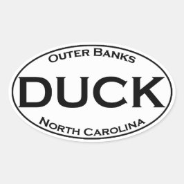 Duck North Carolina楕円ロゴ 楕円形シール