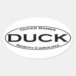 Duck North Carolina楕円ロゴ 楕円形シール