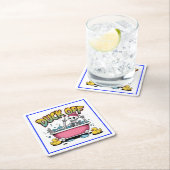 Duck Off Funny Skeleton Design-61161 スクエアペーパーコースター (インサイチュ)