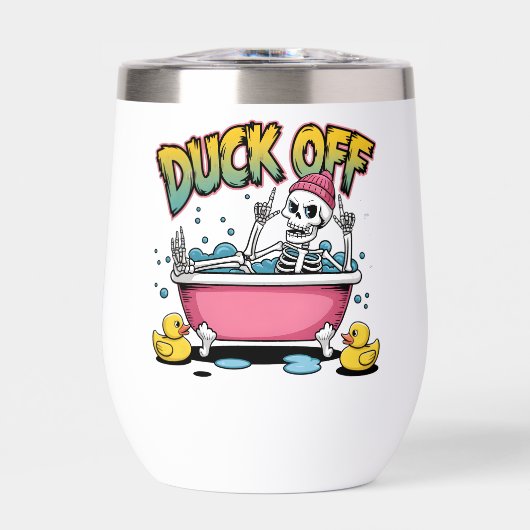 Duck Off Funny Skeleton Design-61161 Framed Art (正面)