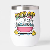 Duck Off Funny Skeleton Design-61161 Framed Art (背面)