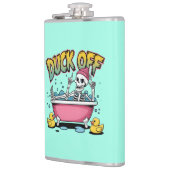 Duck Off Funny Skeleton Design-61161 Framed Art フラスク (左)