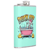 Duck Off Funny Skeleton Design-61161 Framed Art フラスク (右)