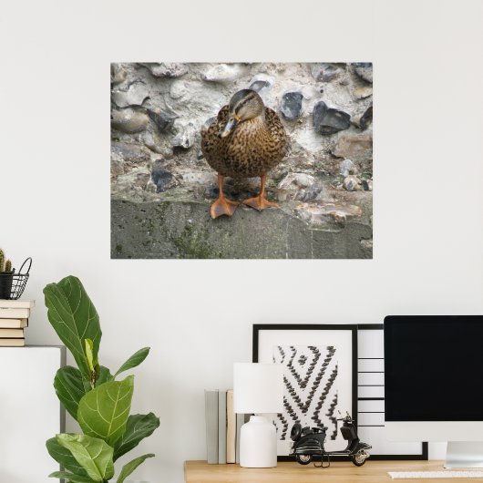 Duck on a Wall Poster ポスター (ホームオフィス)