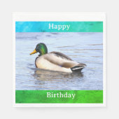Duck Photo Birthday Napkins スタンダードランチョンナプキン (正面)