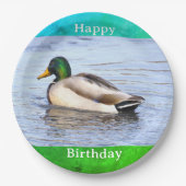 Duck Photo Birthday Paper Plate ペーパープレート (正面)