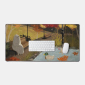 Duck Pond - Autumn デスクマット (キーボード&マウス)