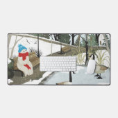 Duck Pond - Winter デスクマット (キーボード&マウス)