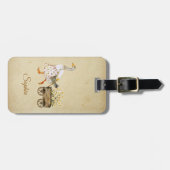 Duck Pulling Flower Cart ラゲッジタグ (正面横)