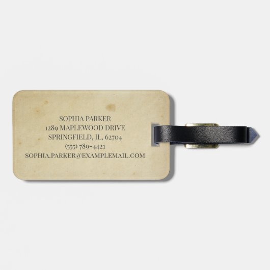 Duck Pulling Flower Cart ラゲッジタグ (裏面横)