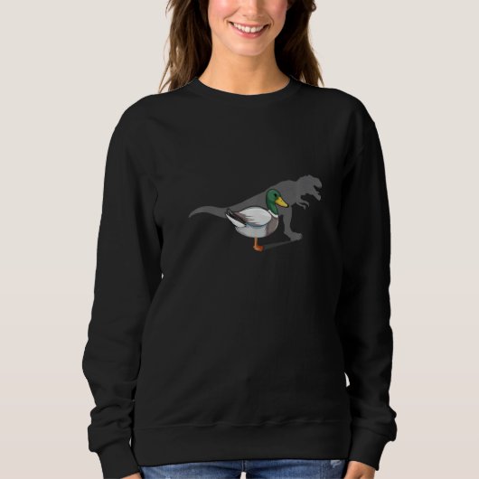 Duck T-Rex Shirt Funny Duck Hunting Shirts Duck Lo スウェットシャツ (正面)