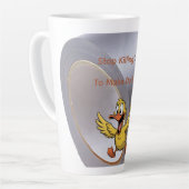 duck tape sarcasm カフェラテマグ (左アングル)