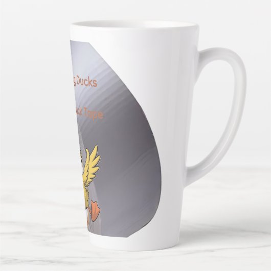 duck tape sarcasm カフェラテマグ (右)