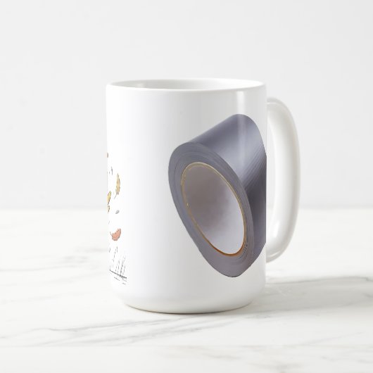 duck tape sarcasm コーヒーマグカップ (正面右)