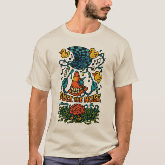 Duck the Noise - サイケデリックな混沌アート ダックブレイン Tシャツ