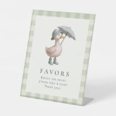 Duck Theme Baby Shower Favor Table Top 台座サイン (正面)