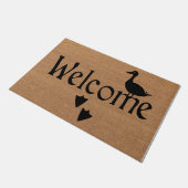 Duck Welcome Door Mat, Cute Duck Prints Mat ドアマット (アングル)