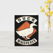 Duck Whisperer Vintage Clic Retro Animal Love  カード (黄色い花)