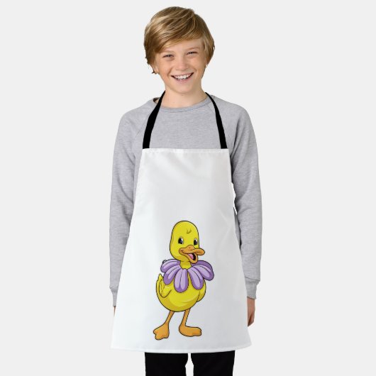 Duck with Daisy エプロン (着用した状態)