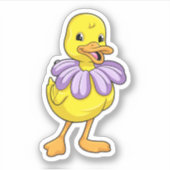 Duck with Daisy シール (正面)