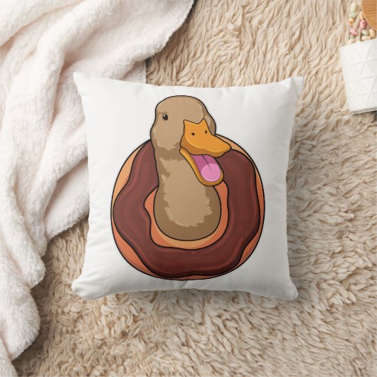 Duck with Donut クッション (ブランケット)