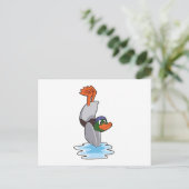 Duck with Handstand in Water.PNG ポストカード (スタンド正面)