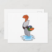 Duck with Handstand in Water.PNG ポストカード (正面/裏面)