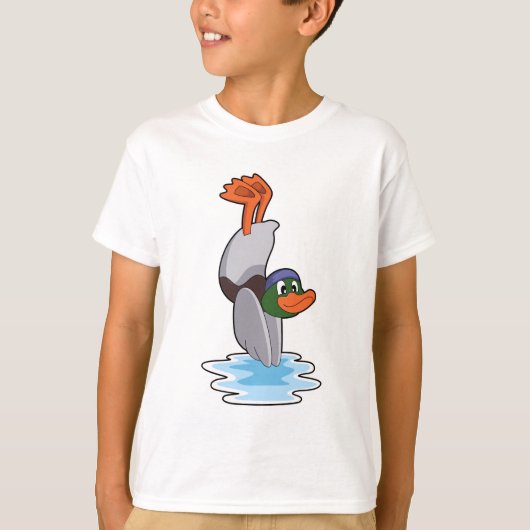 Duck with Handstand in Water.PNG Tシャツ (正面)