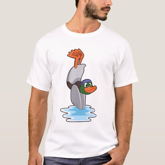 Duck with Handstand in Water.PNG Tシャツ (正面)