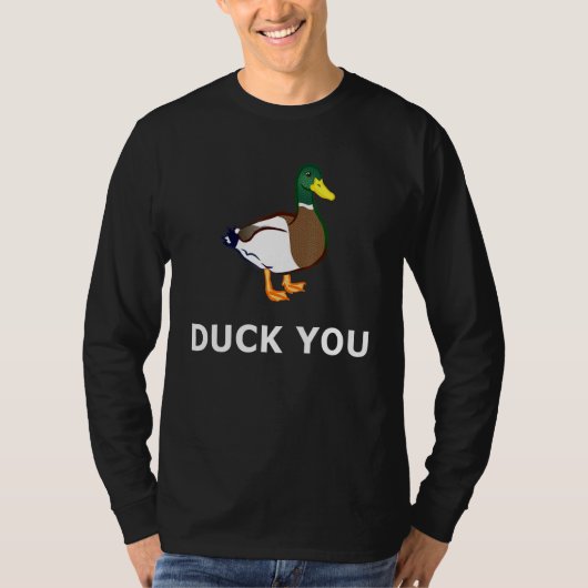 Duck You Spelling Miss Autocorrect Unrough Joke Co Tシャツ (正面)