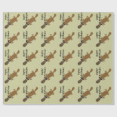 DuckbillのPlatypusのおもしろいな芸術 ラッピングペーパー (フラット)