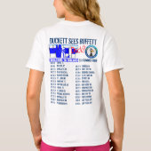 DuckettはBuffett 「11を見ます Tシャツ (裏面)