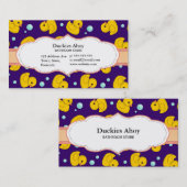Duckieのゴム製浴室のテーマの名刺 名刺 (正面/裏面)