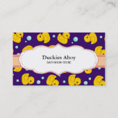 Duckieのゴム製浴室のテーマの名刺 名刺 (裏面)