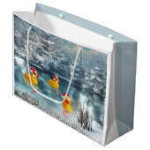 Duckieの黄色いゴム製クリスマス ラージペーパーバッグ (正面アングル)