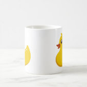 Duckieの黄色いゴム製グラフィックアート コーヒーマグカップ (中央)