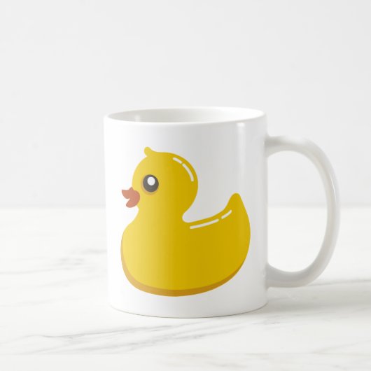 Duckieの黄色いゴム製グラフィックアート コーヒーマグカップ (右)