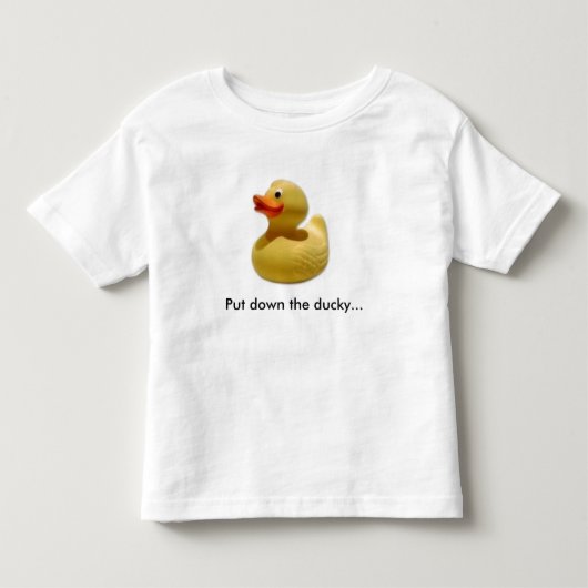 duckie1は、ダッキーを…下に置きました トドラーTシャツ (正面)
