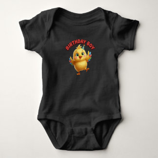Duckling Birthday Balloons Tee | Cute Duck Party  ベビーボディスーツ