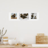 「Duckling Collection」ホワイト ポスター (キッチン)