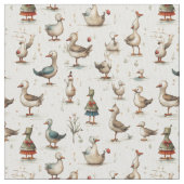 Duckling Delight:Whimsy Duck ファブリック (クローズアップ)