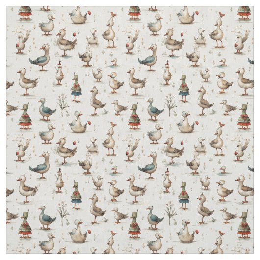Duckling Delight:Whimsy Duck ファブリック (見本)