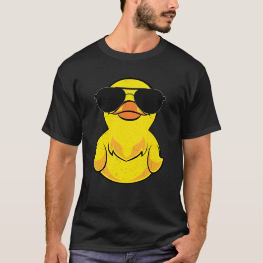 Duckling Duckie Sunglasses Ducky Rubber Duck Tシャツ (正面)