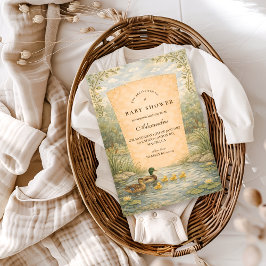 Duckling Pond Baby Shower 招待状