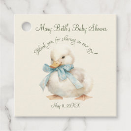 Duckling with Ribbon Baby Shower  フェイバータグ