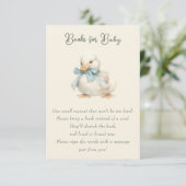 Duckling with Ribbon Baby Shower Books for Baby エンクロージャーカード (スタンド正面)