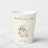 Duckling with Ribbon Baby Shower Paper Napkin 紙コップ (正面)